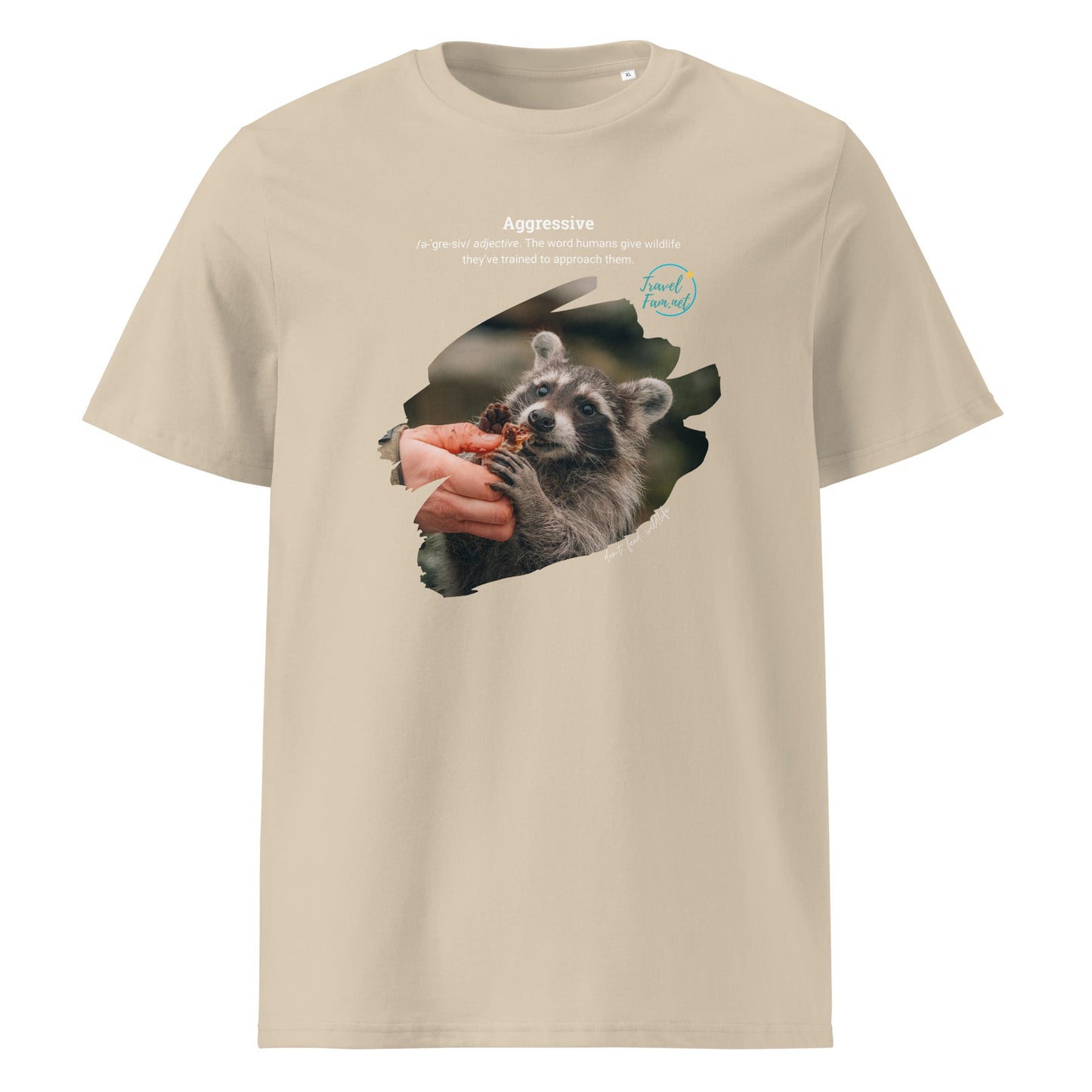 Park Snark™ "Aggressive" on a Unisex Organic T-shirt - Travel Fam Park Guides