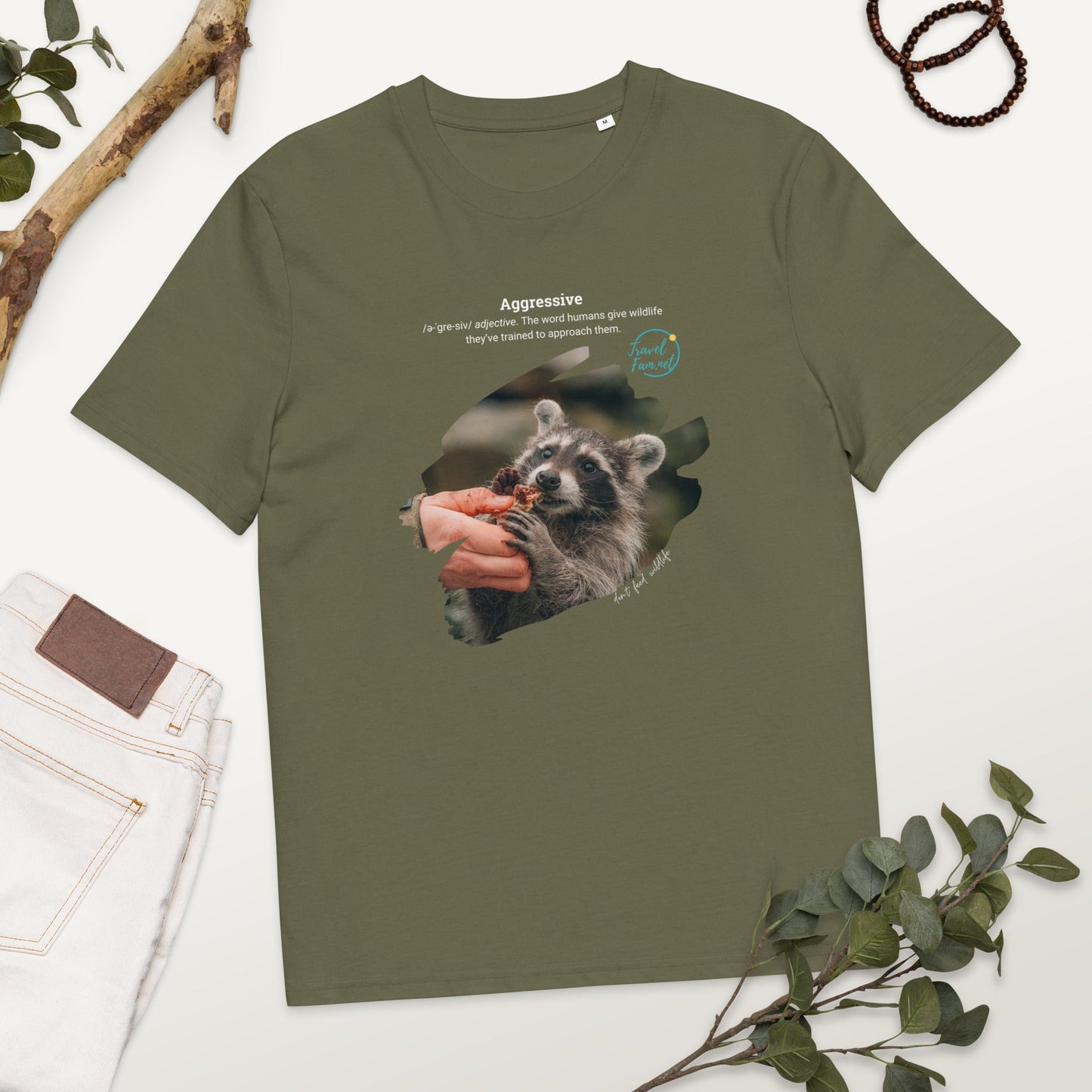 Park Snark™ "Aggressive" on a Unisex Organic T-shirt - Travel Fam Park Guides