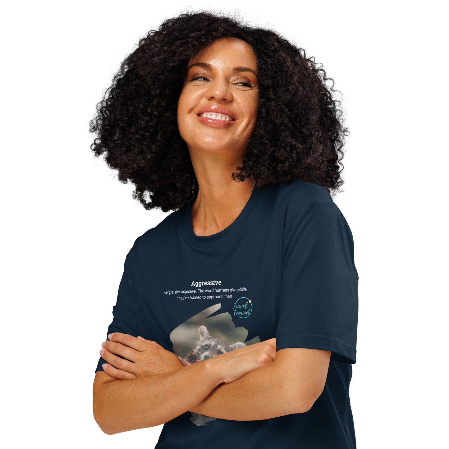 Park Snark™ "Aggressive" on a Unisex Organic T-shirt - Travel Fam Park Guides