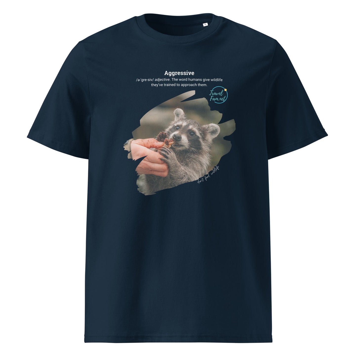Park Snark™ "Aggressive" on a Unisex Organic T-shirt - Travel Fam Park Guides