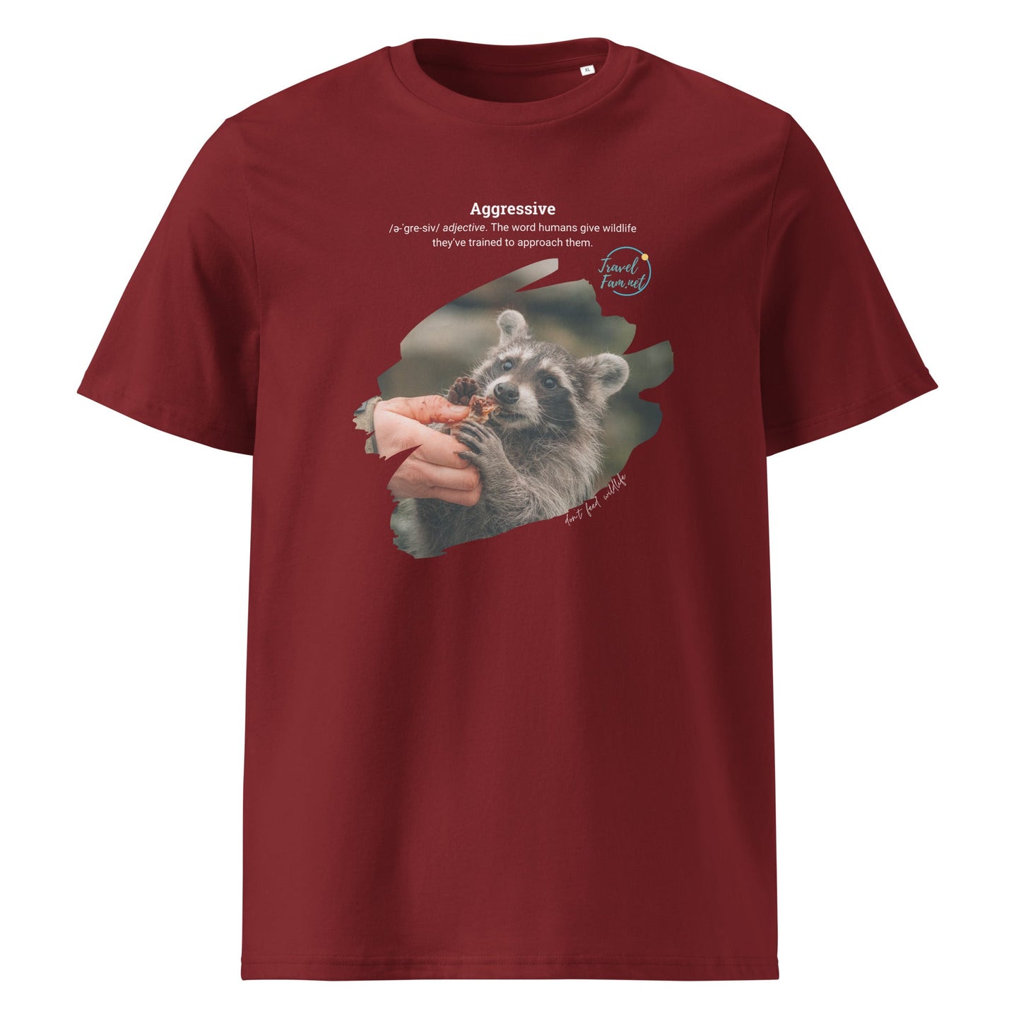 Park Snark™ "Aggressive" on a Unisex Organic T-shirt - Travel Fam Park Guides