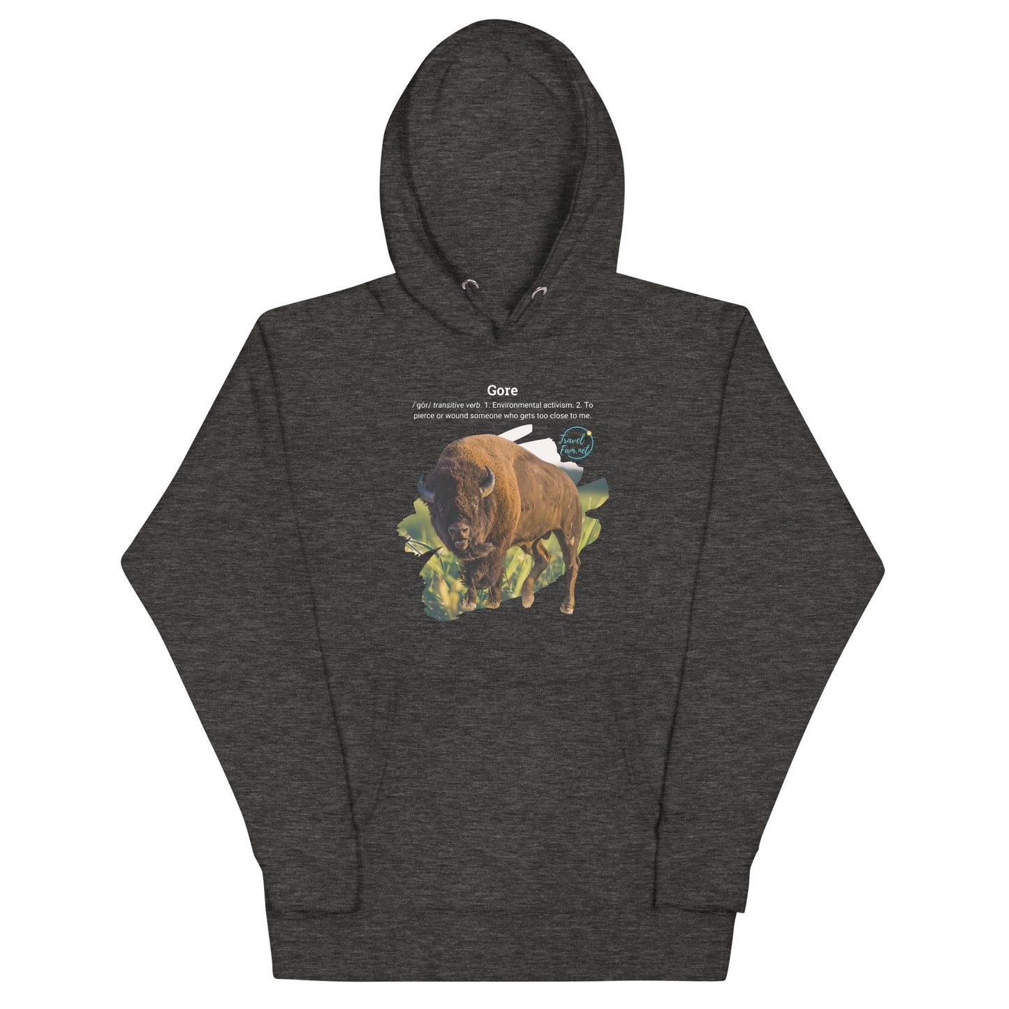 Park Snark Bison Warning on a Unisex Hoodie - Travel Fam Park Guides