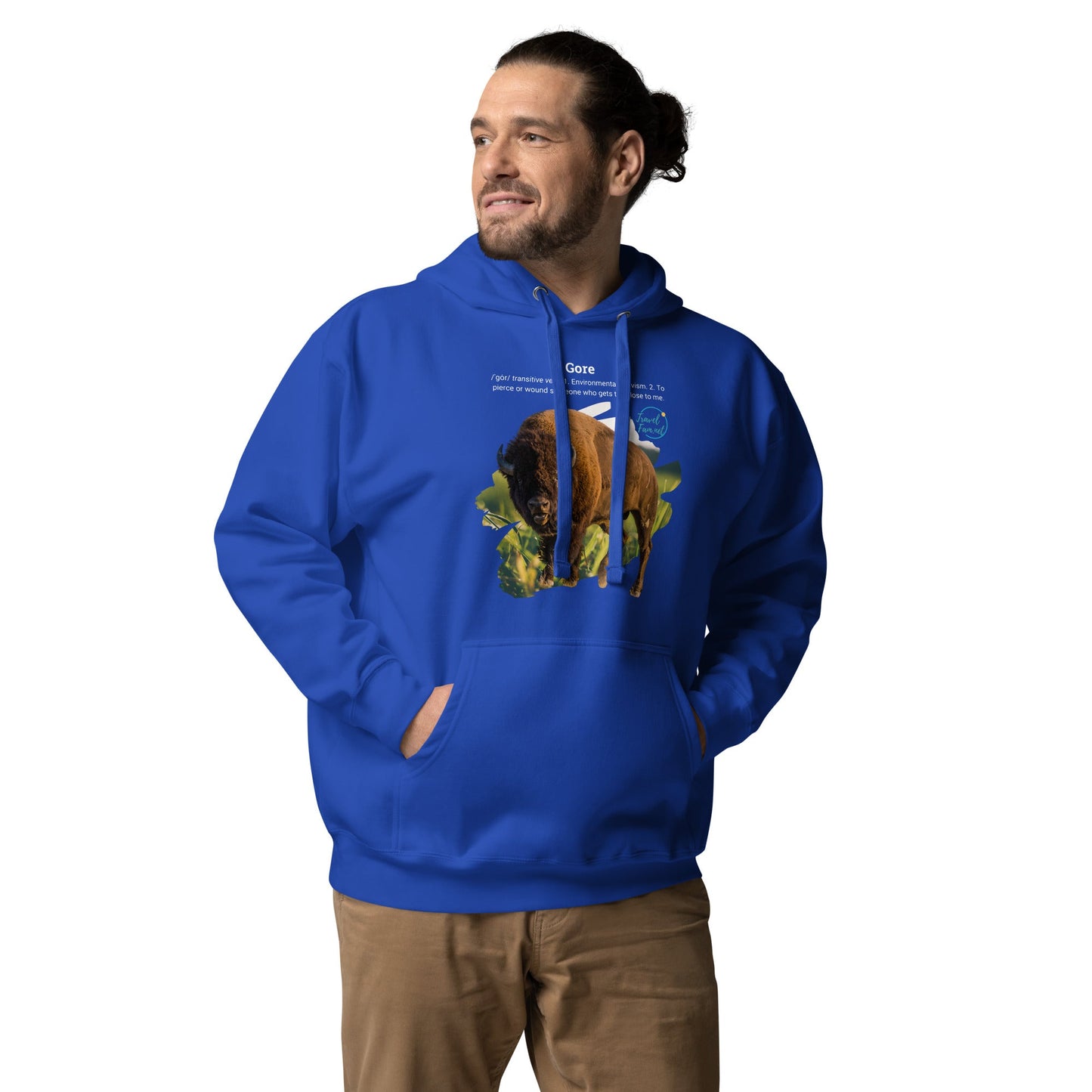Park Snark Bison Warning on a Unisex Hoodie - Travel Fam Park Guides