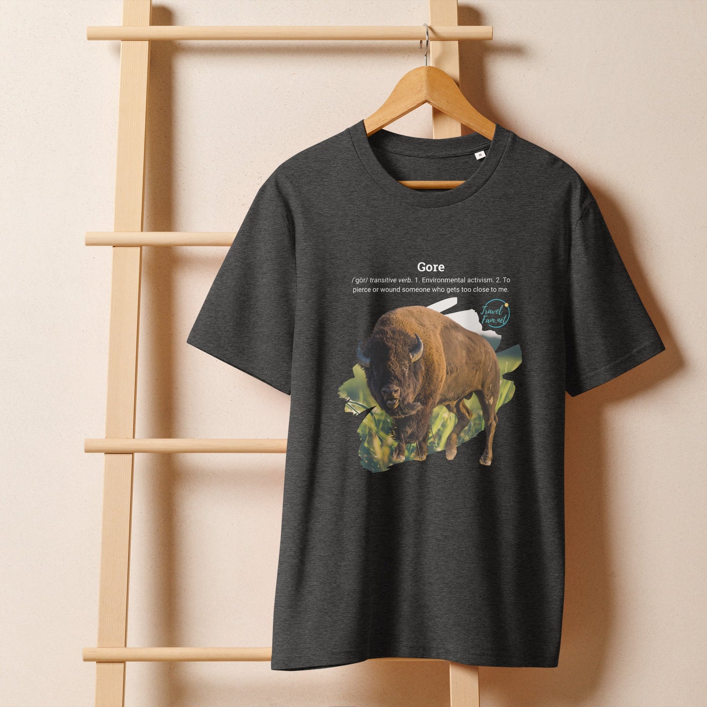 Park Snark™ "Gore" on a Unisex Organic T-shirt - Travel Fam Park Guides