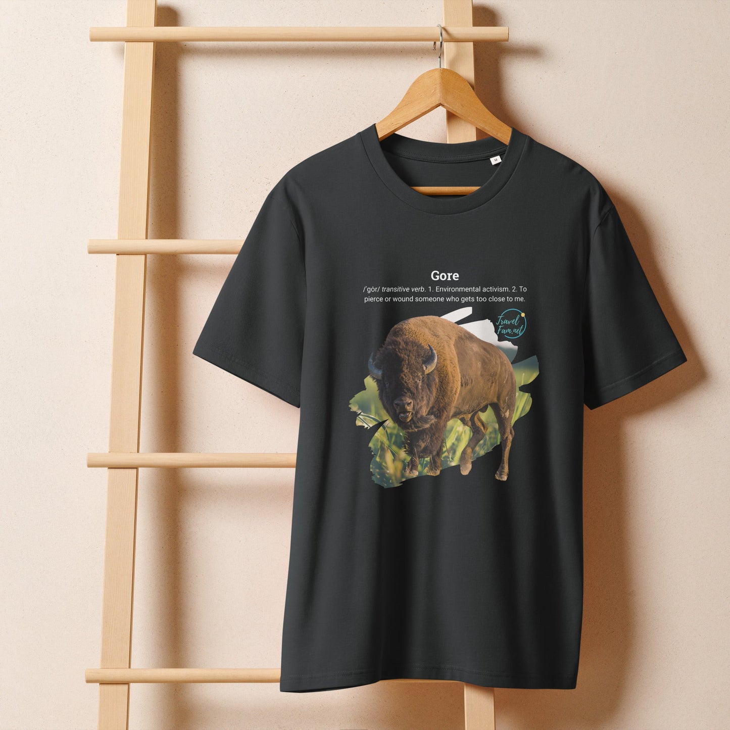 Park Snark™ "Gore" on a Unisex Organic T-shirt - Travel Fam Park Guides