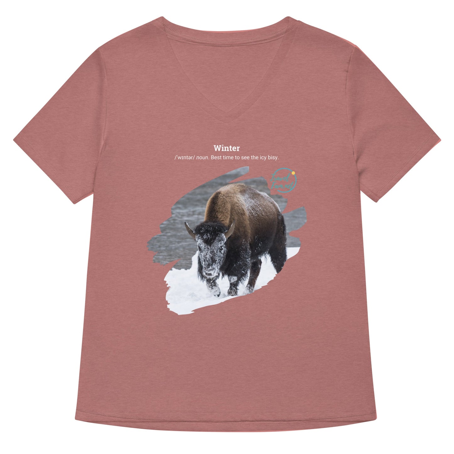 Park Snark™ "Icy Bisy" on a Women’s Relaxed V - neck T-shirt - Travel Fam Park Guides