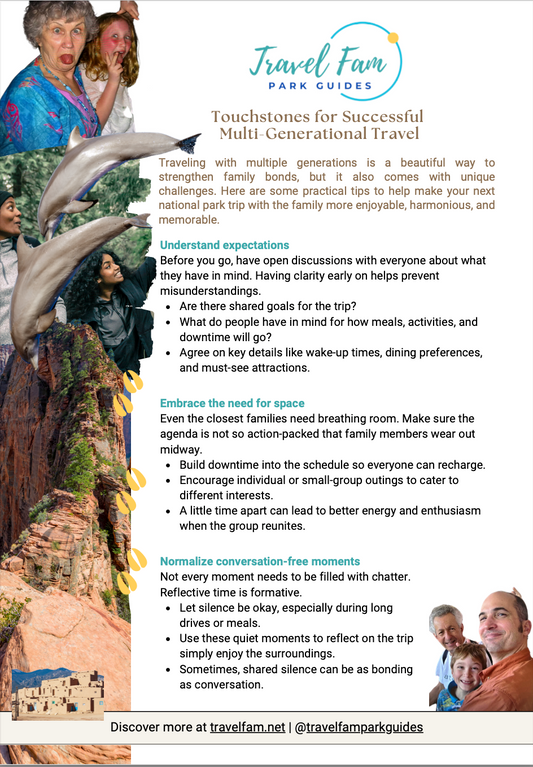 "Multigenerational Travel Touchstones" Tip Sheet