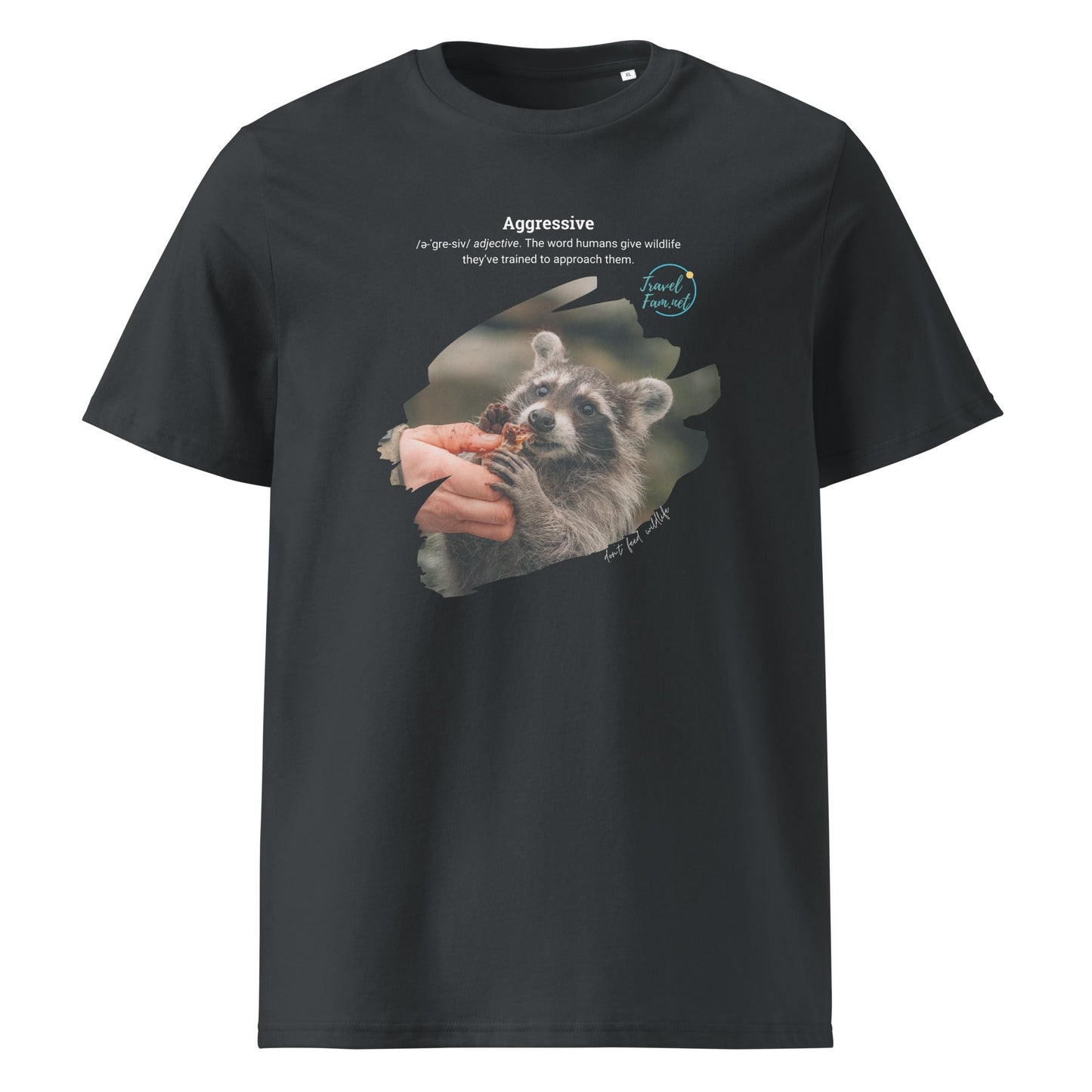 Park Snark™ "Aggressive" on a Unisex Organic T-shirt - Travel Fam Park Guides