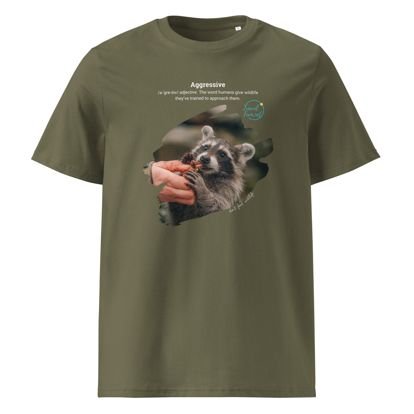 Park Snark™ "Aggressive" on a Unisex Organic T-shirt - Travel Fam Park Guides