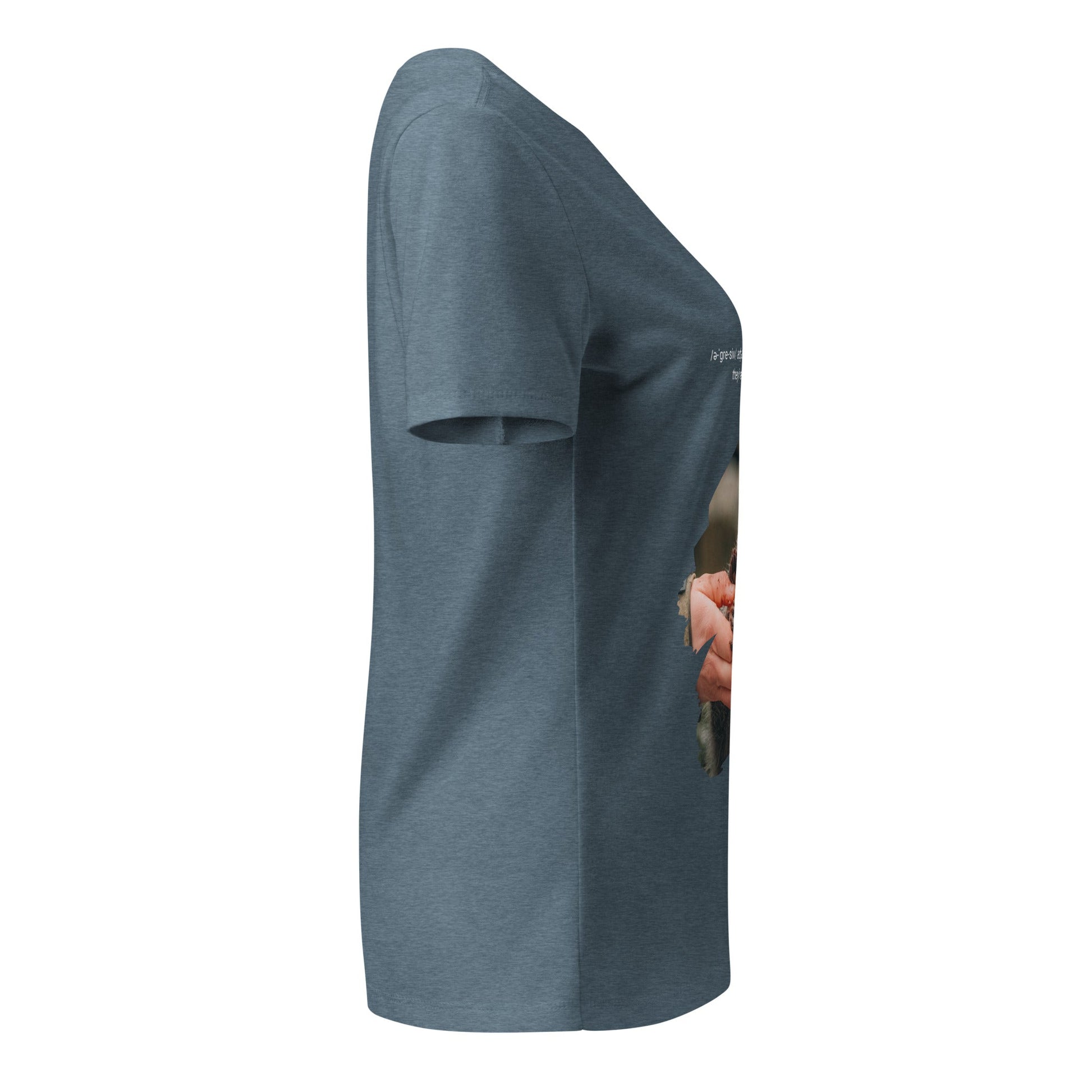 Park Snark™ "Aggressive" on a Women’s Relaxed V - neck T-shirt - Travel Fam Park Guides