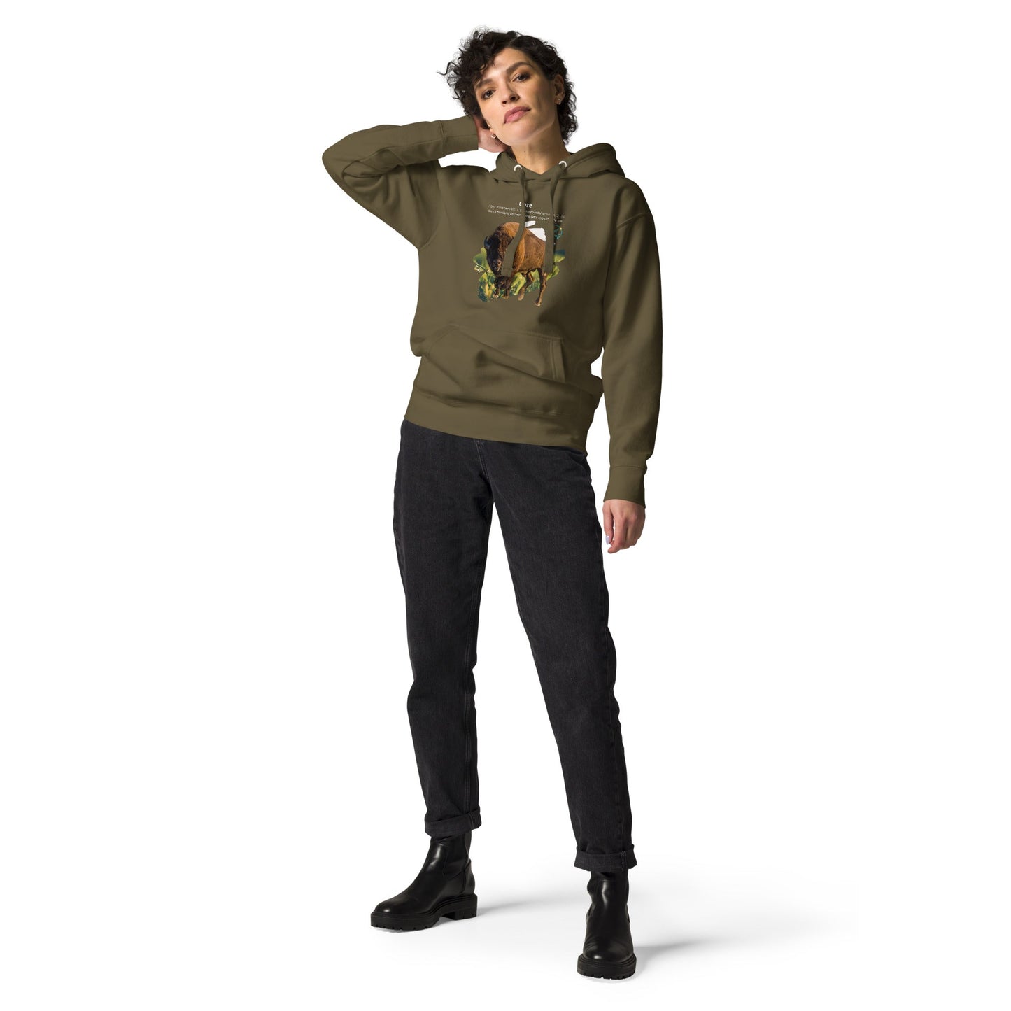Park Snark Bison Warning on a Unisex Hoodie - Travel Fam Park Guides