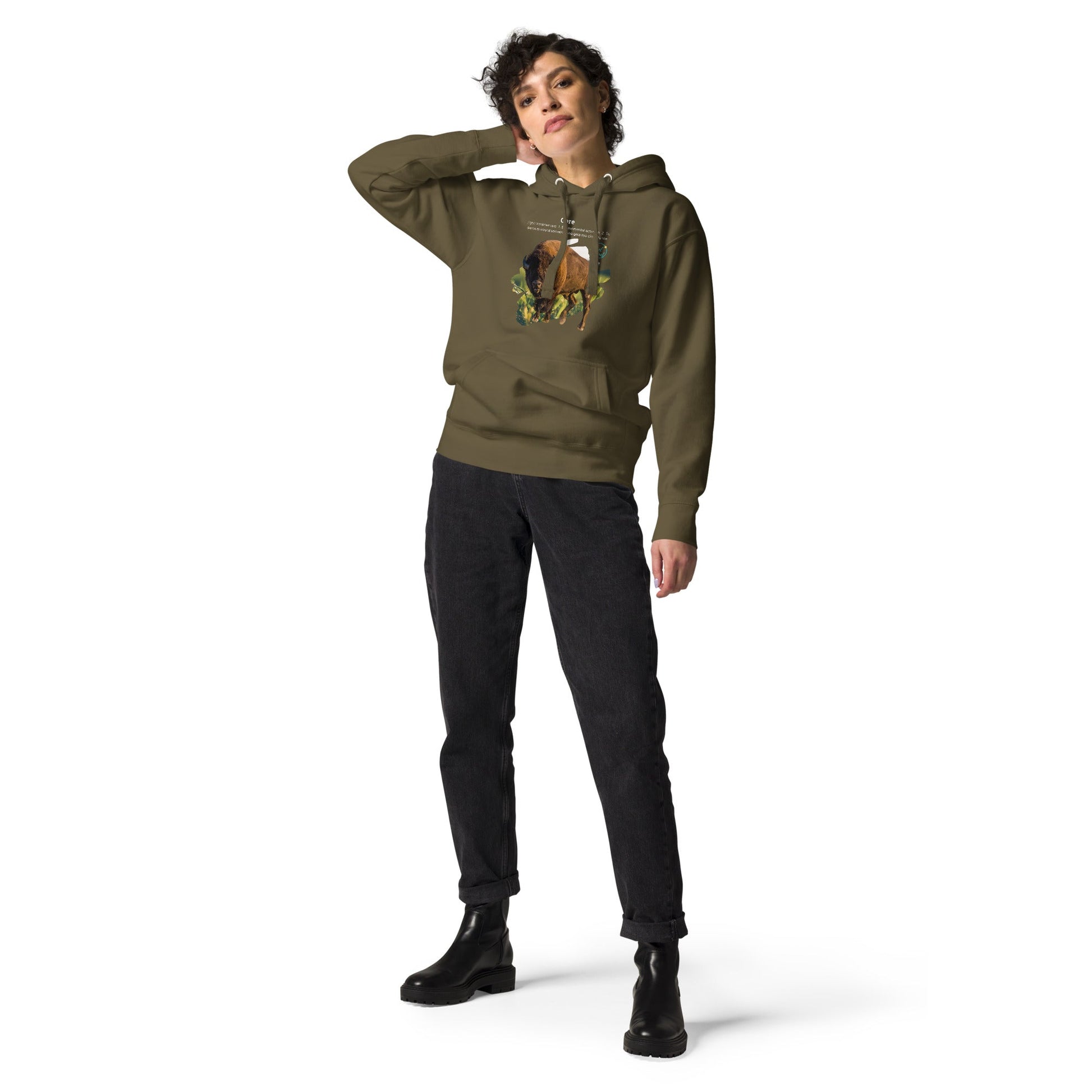 Park Snark Bison Warning on a Unisex Hoodie - Travel Fam Park Guides