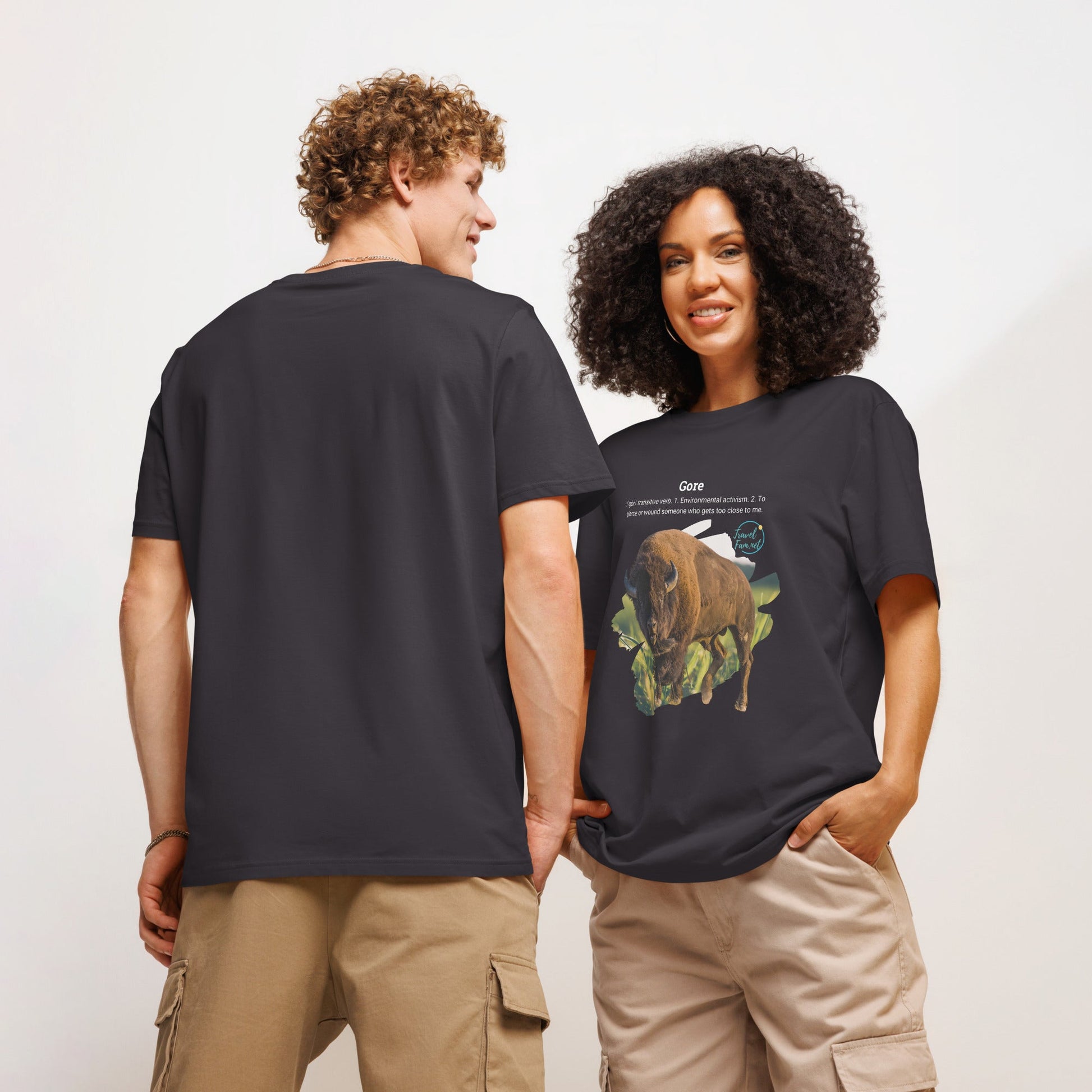 Park Snark™ "Gore" on a Unisex Organic T-shirt - Travel Fam Park Guides