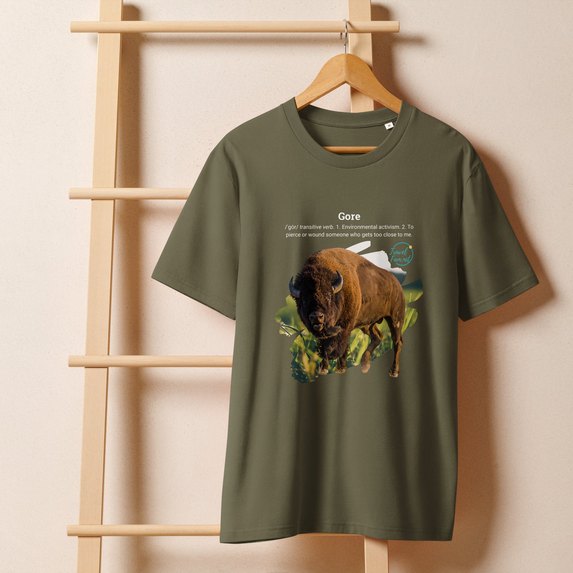 Park Snark™ "Gore" on a Unisex Organic T-shirt - Travel Fam Park Guides