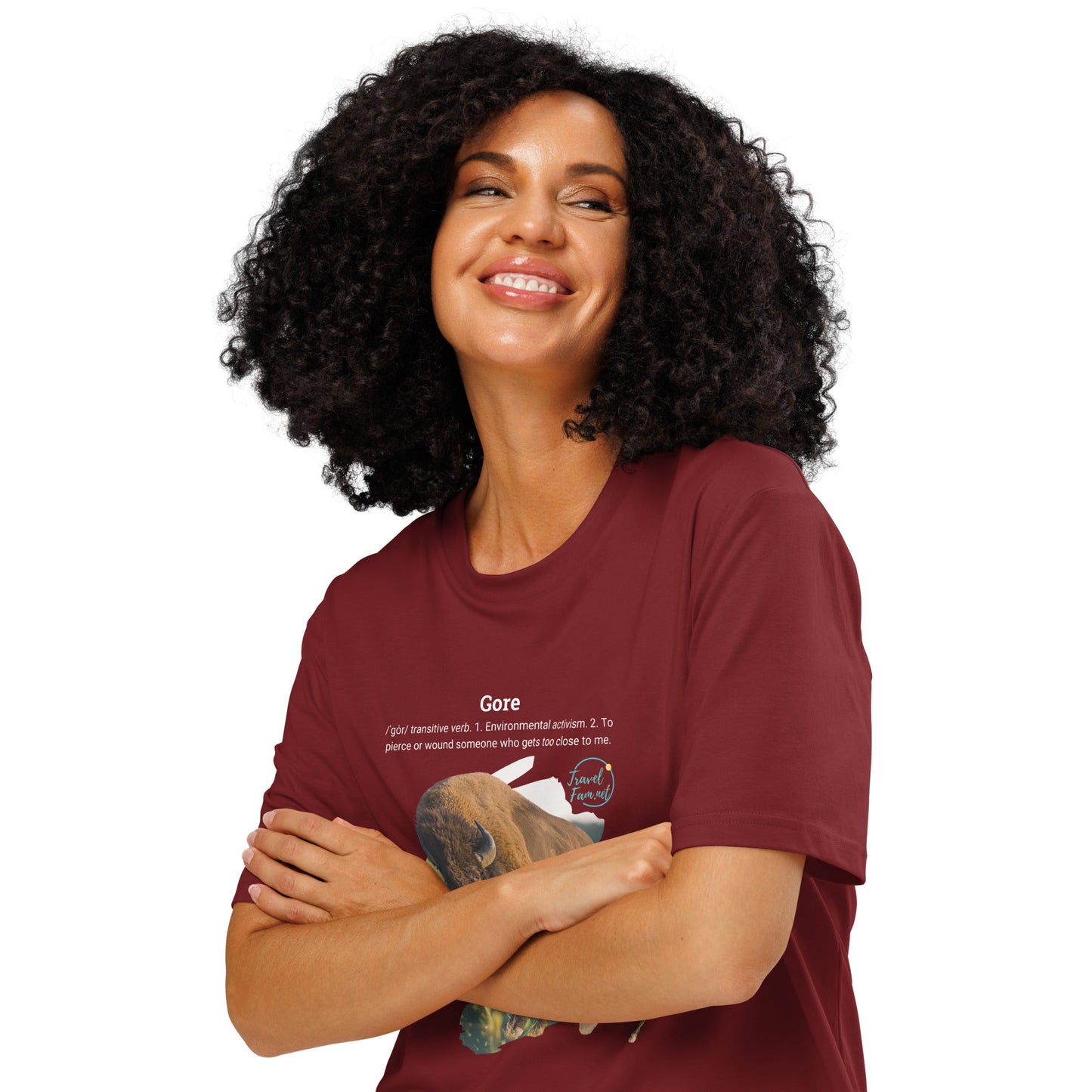 Park Snark™ "Gore" on a Unisex Organic T-shirt - Travel Fam Park Guides